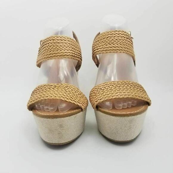 Steve Madden Engel Womens Woven Slingback Platform Wedge Heel Sandal Size 9.5 M - Picture 7 of 12